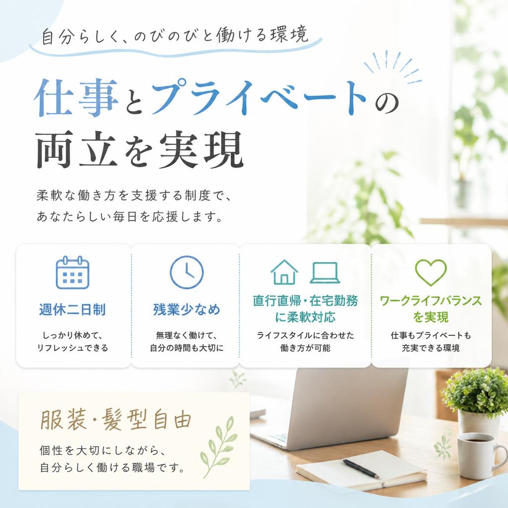 働きやすい環境があなたを支える